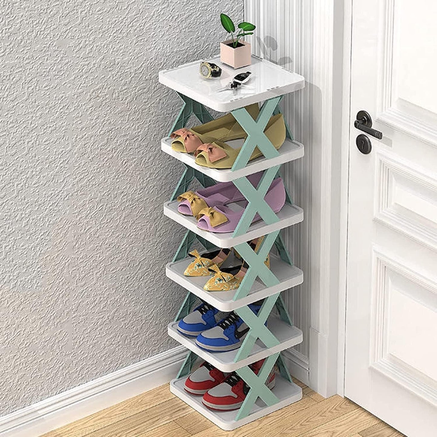 X Shape Shoe Rack